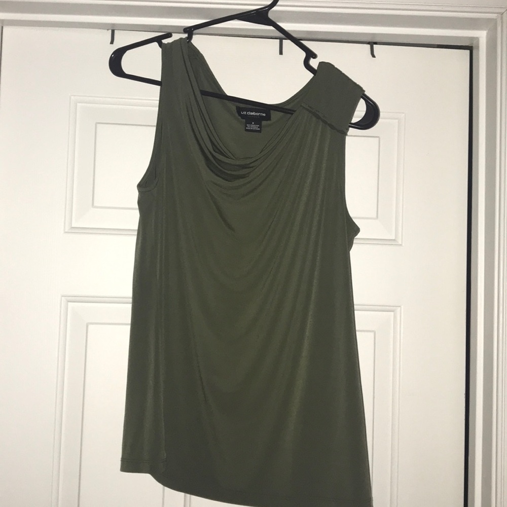 Liz Clairborne Olive Green Shell - New w/o tags
